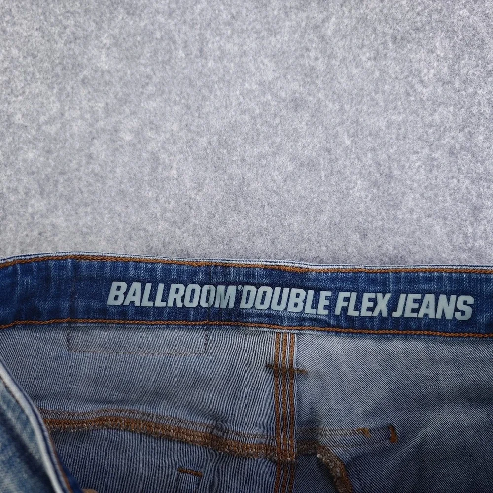 Duluth Ballroom Double Flex Jeans Mens 30x30 Blue Light Wash Denim Stretch‎